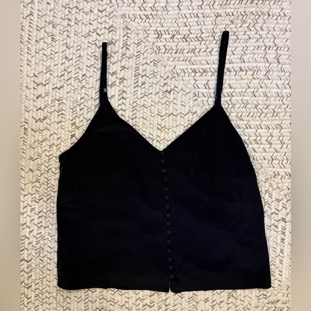 Madewell Black Sleeveless Buttoned Camisole